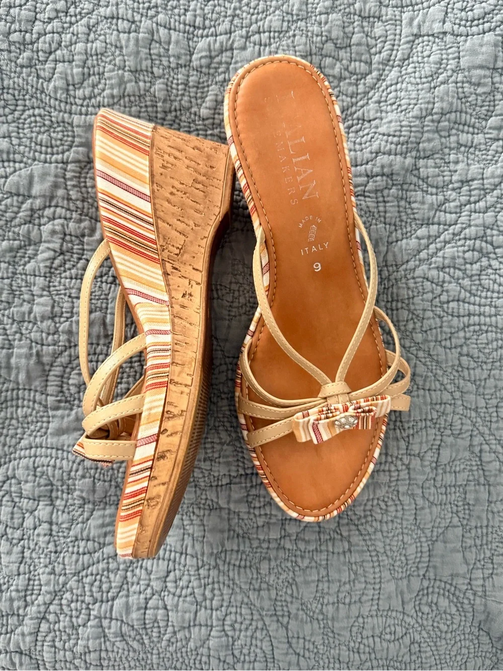 Italian Shoemakers Tan Beige Strappy Sandals
